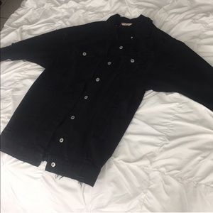 Black very oversized denim jacket